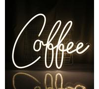 Café Neon Light Sign Cafe LED Signes Lettres Neon Lights pour Cafe Shop, Bar, Cub, Restaurant, Room Decor (Blanc Chaud)