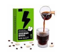 Café Noir Instantané en Poudre Extrait de Haricot Blanc Sachets Short Title | 40g(2g*20) luble Torréfiée Équilibrée Dissolution Rapide Eau Chaude Froide Bâtonnets Individuels Transportables(1pcs)
