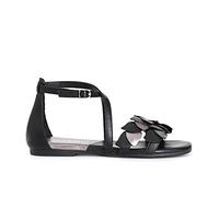 Cafe Noir SANDALE FRADIE EN CUIR AVEC LAÇON À LA CHEVILLE - C1GG1004, Noir , 40 EU