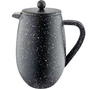 Café Olé BFD Granite Cafetière, corps à double paroi en acier inoxydable 18/10 et filtre à mailles, finition effet granit noir, 1000 ml (8 tasses à espresso ou 4 tasses)