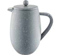 Café Olé BFD Granite Cafetière, corps à double paroi en acier inoxydable 18/10 et filtre à mailles, finition effet granit gris, 1000 ml (8 tasses à espresso ou 4 tasses)