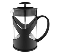 Café Olé cafetiere à piston en plastique et verre - noir, piston en acier inoxydable, 350ML, 3 demi-tasses