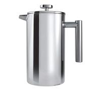 Café Olé Cafetière, corps à double paroi en acier inoxydable 18/10 et filtre à mailles, finition miroir, 1000 ml (8 tasses à espresso ou 4 mugs)
