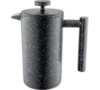 Café Olé CFD Granite Cafetière, corps à double paroi en acier inoxydable 18/10 et filtre à mailles, finition effet granit noir, 350 ml (3 tasses à espresso ou 1 mug)