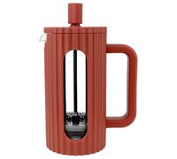 Café Olé Ciao Cafetière 3 tasses, passoire en acier inoxydable, cafetière à piston, rouge