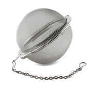 Café Olé MB-020/C infuseur de thé en acier inoxydable, bouille à thé en maille - argent, cardé, diamètre de 2"