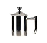 Café Olé Pot avec Fouet à Mousse pour Lait Écumé, Acier Inoxydable, 400 ml