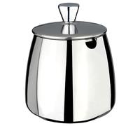 Café Olé Premium Sucrier avec rainure pour cuillère à café, 340 g, acier inoxydable, design classique avec finition miroir