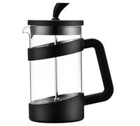 Cafe Ole Style cafetière à piston en verre et plastique résistant à la chaleur - Noir, 350ML, 3 demi-tasse, piston en acier inoxydable VMP-03F