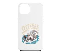 Café Otterly Unbothered Cute Relaxed Otter Coque pour iPhone 13