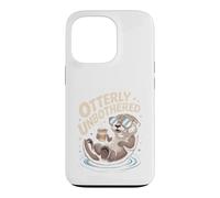 Café Otterly Unbothered Cute Relaxed Otter Coque pour iPhone 13 Pro