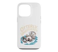 Café Otterly Unbothered Cute Relaxed Otter Coque pour iPhone 13 Pro