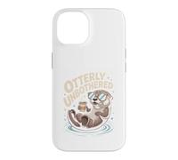 Café Otterly Unbothered Cute Relaxed Otter Coque pour iPhone 14