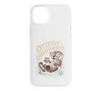 Café Otterly Unbothered Cute Relaxed Otter Coque pour iPhone 14 Plus
