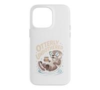 Café Otterly Unbothered Cute Relaxed Otter Coque pour iPhone 14 Pro Max