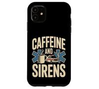 Café paramédical EMS Caféine et sirènes Coque pour iPhone 11
