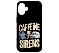 Café paramédical EMS Caféine et sirènes Coque pour iPhone 16