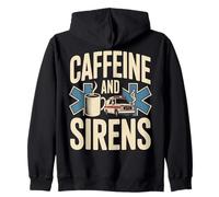 Café paramédical EMS Caféine et sirènes Sweat à Capuche