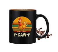 Café Poule | en céramique de 350 ml pour lait et boissons | café matinal évasé | pour maison, bureau, école, appartement dortoir salon, salle à manger
