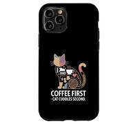 Café, Premier Chat, câlins, deuxième Matin Coque pour iPhone 11 Pro