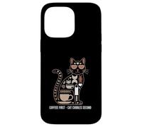 Café, Premier Chat, câlins, deuxième Matin Coque pour iPhone 14 Pro Max