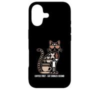 Café, Premier Chat, câlins, deuxième Matin Coque pour iPhone 17