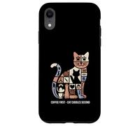 Café, Premier Chat, câlins, deuxième Matin Coque pour iPhone XR