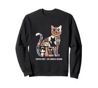 Café, Premier Chat, câlins, deuxième Matin Sweatshirt