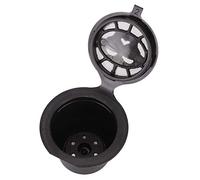 Café Rechargeable Réutilisable, 3 Filtres à café en Capsules avec Cuillère et Brosse, Capsules de café pour Machine à café (Le noir)