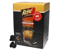 Café René | Lungo Milano - 100 capsules pour Nespresso®