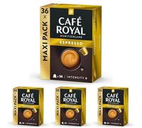 Café Royal Espresso 36 Capsules pour Machine à Café Nespresso (R) - Intensité 5-10 - Capsules de Café certifiées UTZ en Aluminium recyclable (Lot de 4)