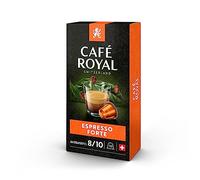 Café Royal Espresso Forte 100 Capsules pour Cafetière à Café Nespresso - Intensité 8/10 - Capsules de Café en Aluminium certifiées UTZ