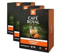 Café Royal Espresso Forte 36 Capsules pour Cafetière à Café Nespresso - Intensité 8/10 - Capsules de Café en Aluminium certifiées UTZ (Lot de 3)