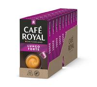 Café Royal Lungo Forte 100 capsules pour machine à café Nespresso - intensité 8/10 - Capsules de café en aluminium certifiées UTZ