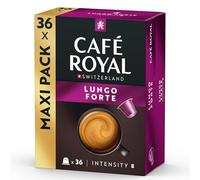 Café Royal Lungo Forte 36 capsules en aluminium compatibles avec Nespresso (R) Intensité 8/10