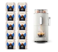 CAFE ROYAL SWITZERLAND PROFESSIONAL Machine à Café CoffeeB Globe Blanc 1.3L avec 90 Coffee Balls Lungo - 100% Compostables