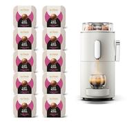 CAFE ROYAL SWITZERLAND PROFESSIONAL Machine à Café CoffeeB Globe Blanc 1.3L avec 90 Coffee Balls Lungo Forte - 100% Compostables