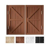 Cafe Saloon Doors Swinging Doors Sturdy Cafe Swing Doors 24/26/28/30/32/34/36/38/40/42/44/46/48/50/60in Wide Saloon Cafe Door Bar Kitchen Entrance Partition Half Door 180° Open(Brown,W30xH36)