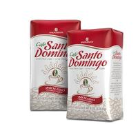 Café Santo Domingo Lot de 2 sachets de 200 ml, café moulu - Produit de la République dominicaine - Café Premium - Marque Induban by Universabor, Tueste Medio, saveur intense et arôme incomparable