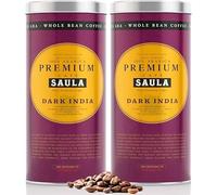 Café Saula grain, Pack de 2 boîtes de 500 gr. Premium Dark India 100% Arabica