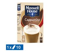 Café soluble Maxwell House Cappuccino Classique, boîte de 10 sticks
