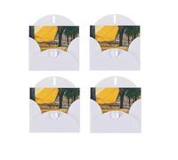 Cafe Terrace At Night Impression horizontale sur un seul côté Papier nacré Anniversaire Halloween Noël Halloween Fête d'anniversaire Vacances Carte de vœux