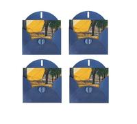 Cafe Terrace At Night Impression horizontale sur un seul côté Papier nacré Anniversaire Halloween Noël Halloween Fête d'anniversaire Vacances Carte de vœux