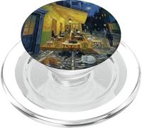 Café Terrasse des Chats, Art parodique inspiré de Van Gogh avec Chats PopSockets PopGrip pour MagSafe