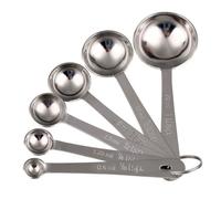 Café thé cuillère-mesure Set de Acier inoxydable 0,6 ml / 1,25 ml / 2.5 ml / 5 ml/10 ml/20 ml 6 pièces
