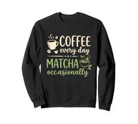Café Tous Les Jours Matcha occasionnellement Typographie rétro Sweatshirt