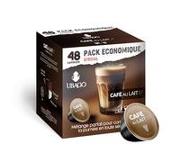 Café Ubago en Capsules Café Au Lait, Capsules compatibles Dolce Gusto, Intensité 7/8, Offre de 48 unités