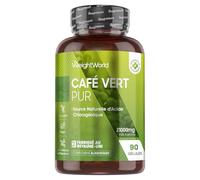 Café Vert Pur 21000 mg/Jour - 90 Gélules Vegan Pour 1 Mois d'Approvisionnement - Extrait de Café Vert Arabica (Green Coffee Bean) Source d'Acide Chlorogénique, Vitamine B & Magnésium - Sans OGM