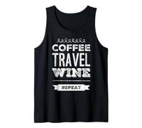 Café Voyage Vin Caféine Lover Funny Mamans Filles Vacances Débardeur