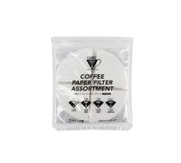 CAFEC Assortiment de filtres à café en papier, blanc, 4 types T-92, T-90, T-83, Abac 40 pièces chacun, 160 filtres au total | CFA4-40W-4P